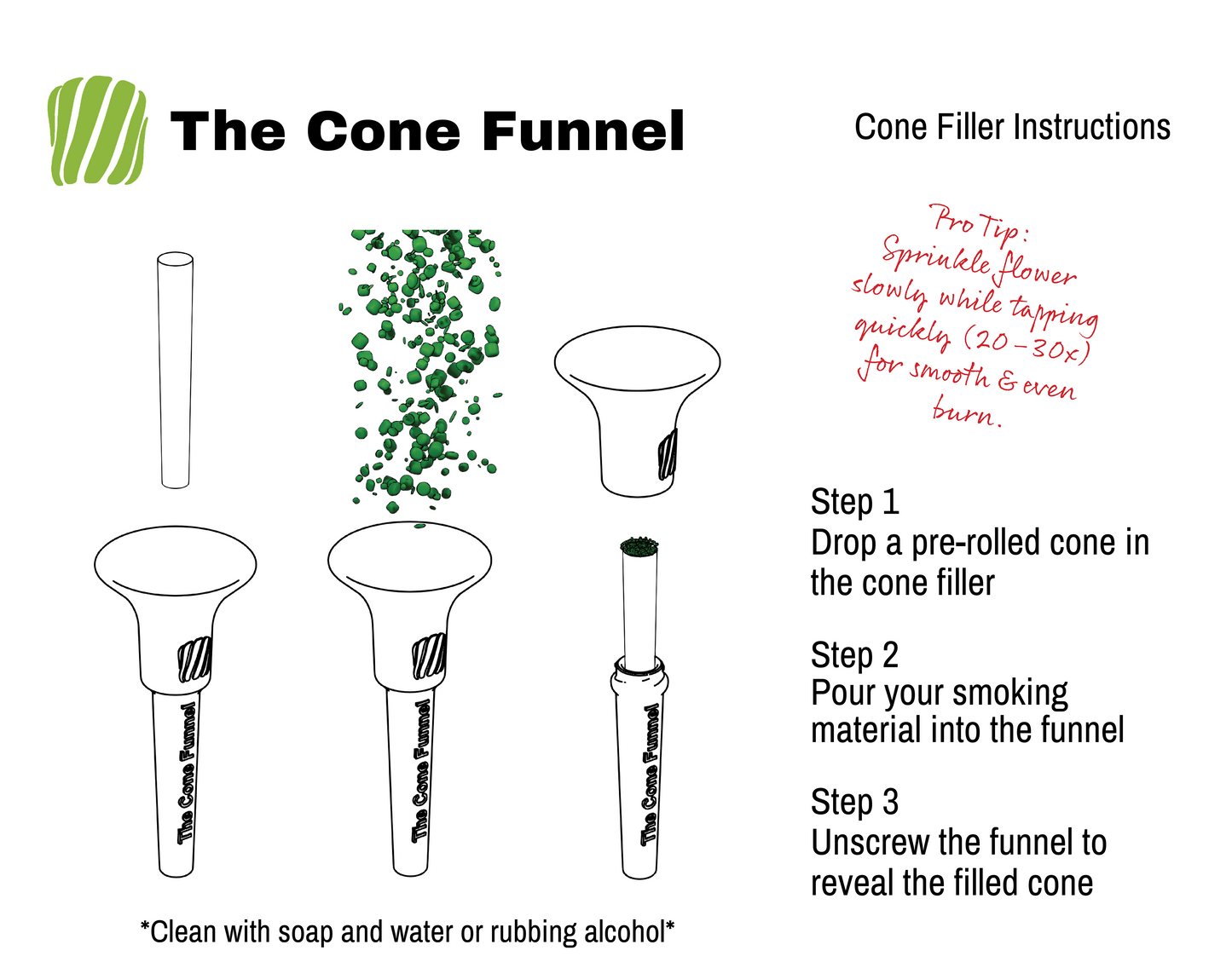 The Cone Funnel Pro - Cone Filling, Rolling & Packing Kit